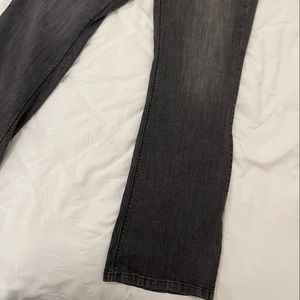 WhiteHouse/BlackMarket Black Embroidered Bootcut Jeans